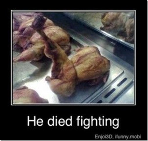 He died fighting