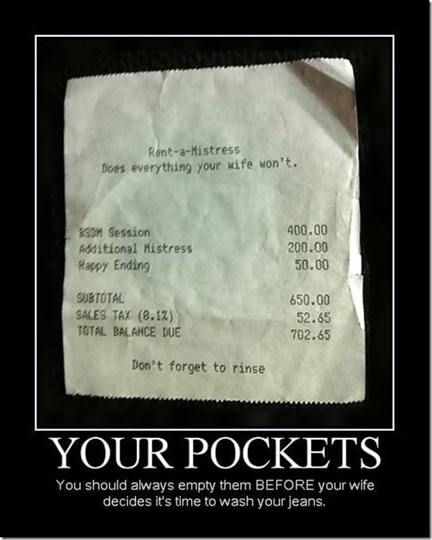 Your pockets