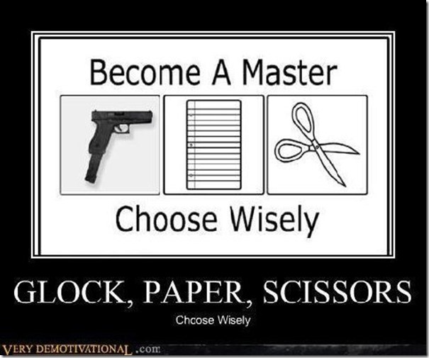 Glock, Paper Scissors